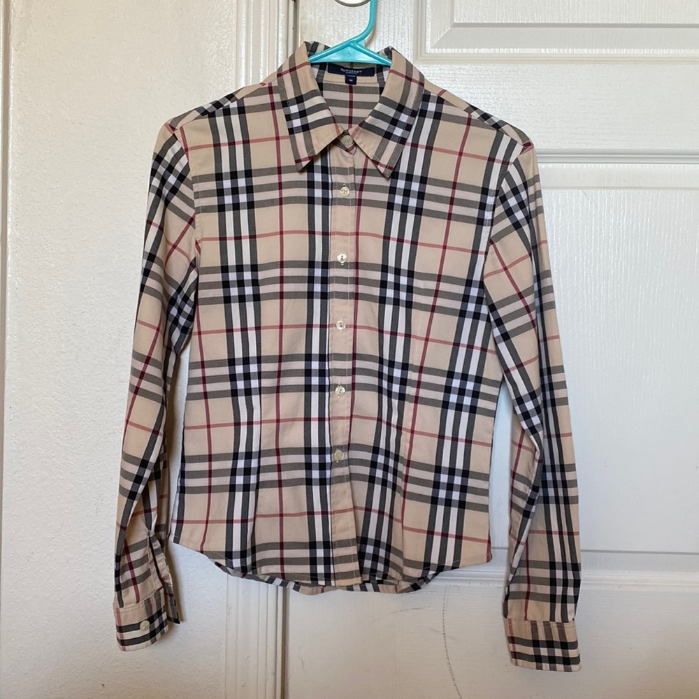 Authentic Burberry plaid top